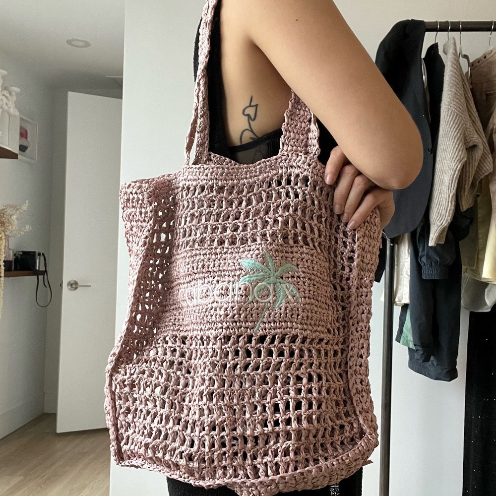 Cabana Crochet Beach Tote Bag